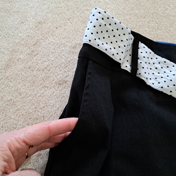 S.C.& Co. Pull On Skort Black Stretch Skort With Tie Belt NWT Size 10 - Picture 5 of 9